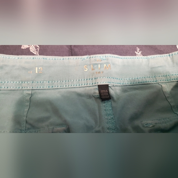 Light Sea Foam Blue Cargo Pants - Picture 3 of 4